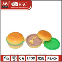 New! Lovely Hamburger plastic kids lunch box